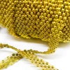 Полубусины на нитке Декоративная лента 14 мм 1 м Золото Gold_АА025