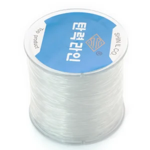 Резинка силиконовая 1 мм Прозрачно-белый примерно 100 м