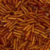 Бісер стеклярус блискучий неПрозорий 6 мм 25 г Помаранчевий