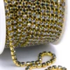 Стразовая цепь ss10 (2,8 мм) 1 м Hematite gold