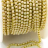 Жемчужная цепь ss6 (2 мм) 1 м White Z24 gold