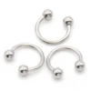Сережка для пірсингу Циркуляр кулька 10х4х1 мм Платина 1 шт.