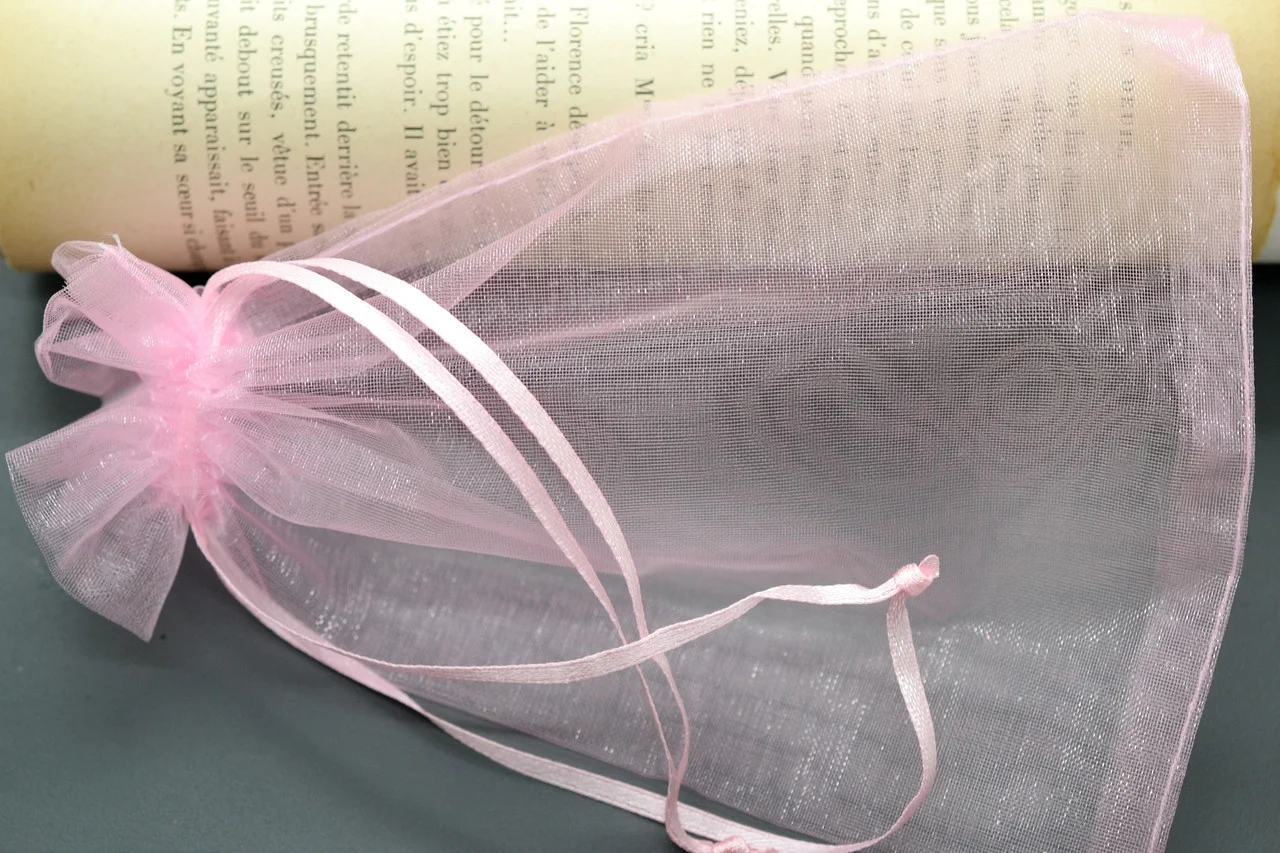 Подарочный мешочек из органзы 10х15 см (+-5 мм) 1 шт. Розовый светлый — изображение 2
