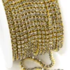 Стразовий ланцюг ss8 (2,5 мм) 1 м Black diamon gold