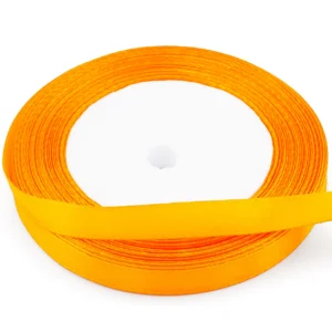 Лента атласная 1 см Оранжевый 1 рулон +-23 м