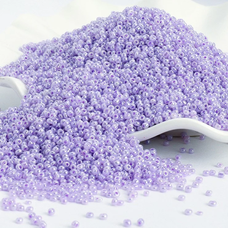 Бисер Блестящий 2 мм 50 г Фиолетово-голубой