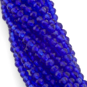 Бусины Swarovski огранка рондель 2,5х2 мм Ø 0,5 мм 170 шт. Синий 034_034 2,5х2