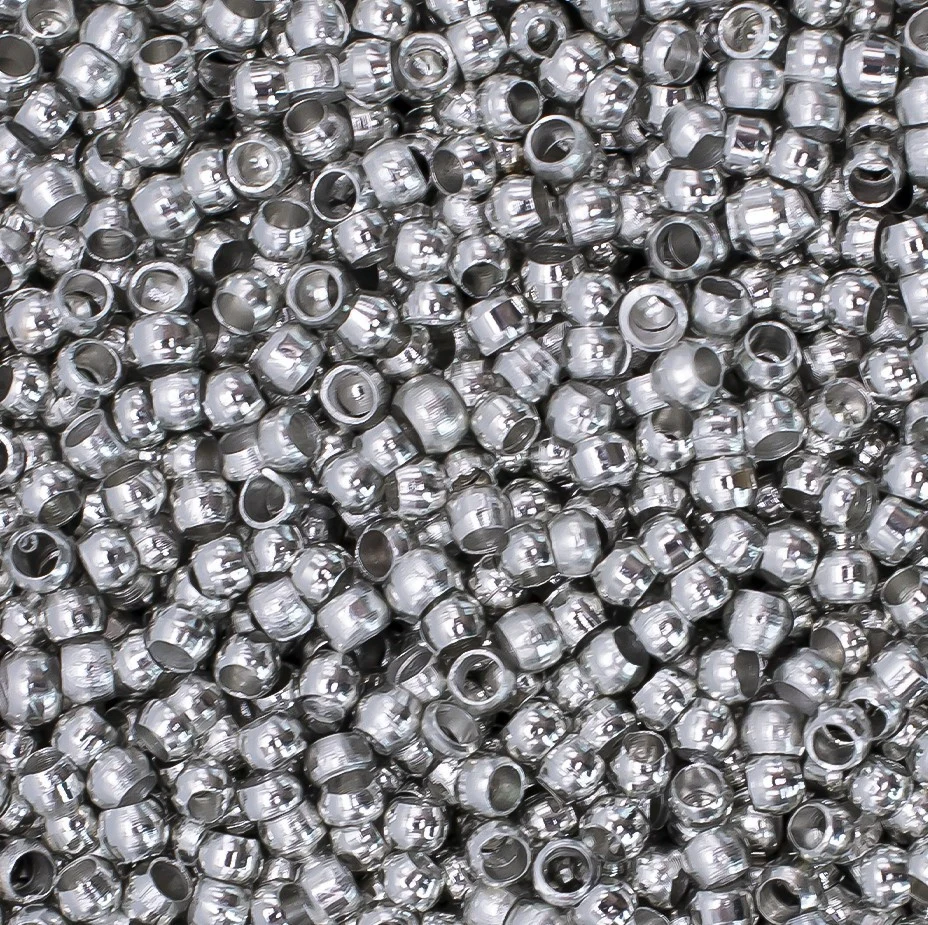 Кримпы стопперы Beads stuff 3,5 мм внутр. 2,4 мм Платина +-100 шт.