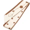 Хустка-стрічка Твіллі для сумки/волосся 90х5 см 1 шт. принт Polka Dot Series ●Brown Model