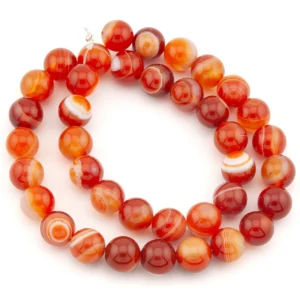 Сердолик бусины из камня 8 мм +-37 см 1 шт.