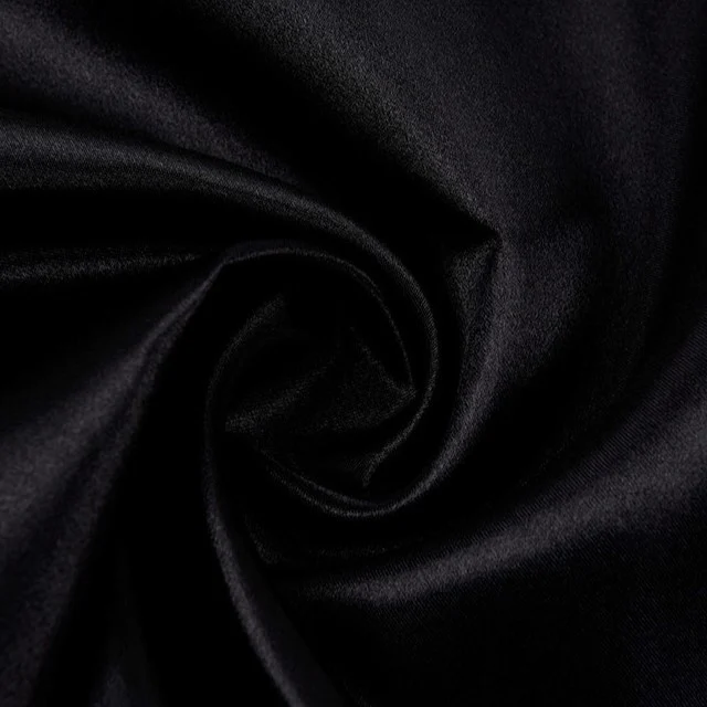 Ткань атлас LuxFabric 115 г/м² 1,5 м 1 м Черный