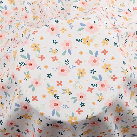 Ткань 100% вискоза LuxFabric 153 г/м² 1,45 м 1 м принт Mallow blooming