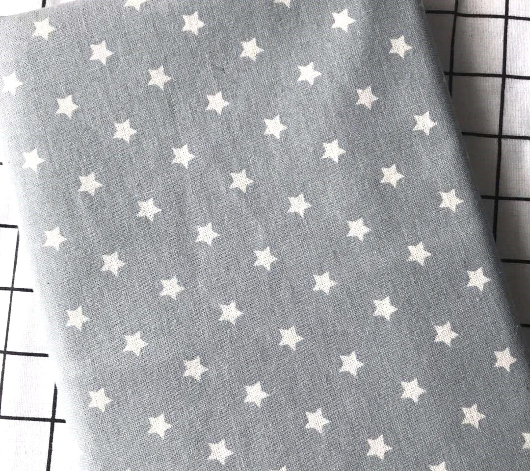 Ткань 55% лен 45% хлопок 160 г/м² 1,5 м 1 м принт Small star — изображение 3