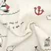 Тканина 55% льон 45% бавовна 160 г/м² 1,5 м 1 м принт Marine style