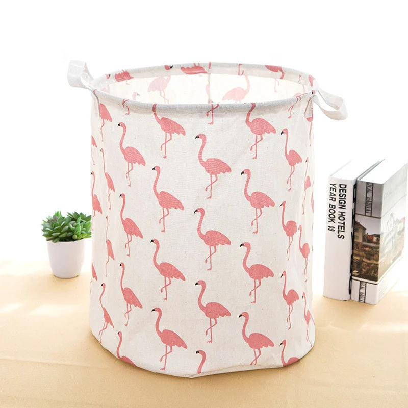 Корзина хлопок и лен + водонепроницаемый PE слой 42х36 см 1 шт. Ostrich Pink