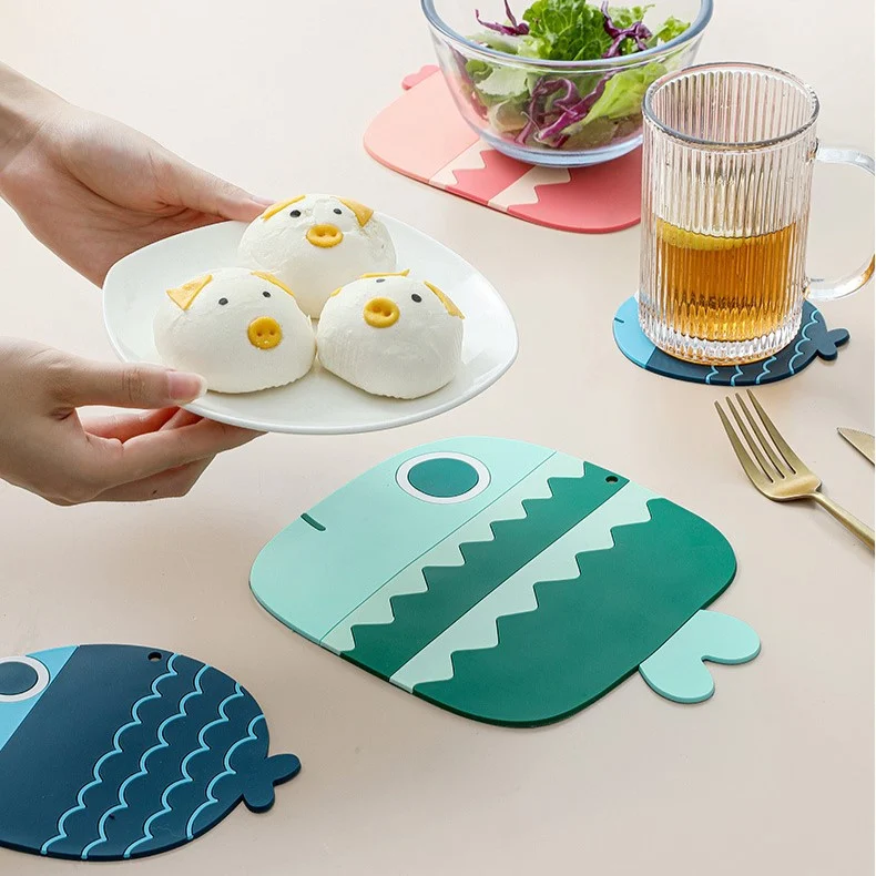 Костер подставка под горячее Fish 15х12,5 см 1 шт. Зеленый — изображение 2