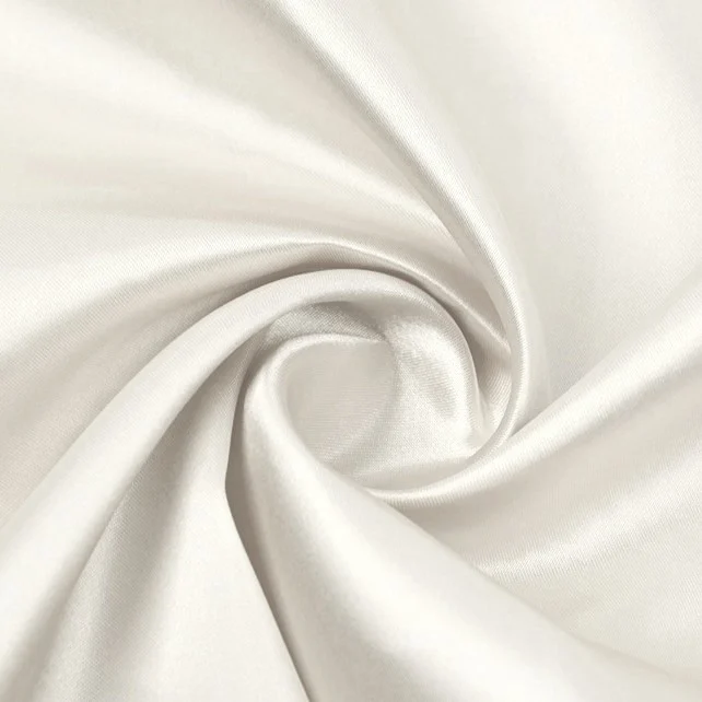 Тканина атлас LuxFabric 115 г/м² 1,5 м 1 м Молочний