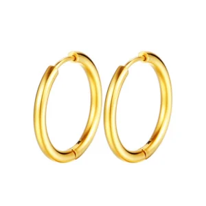 Сережки Конго Ring нерж.сталь 23х2,5 мм Ø 18 мм 1 пара Золотистий