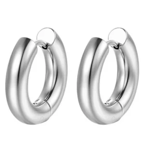 Серьги Конго Ring нерж.сталь 25х5 мм Ø 16 мм 1 пара Платиновый