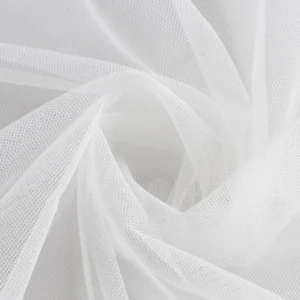 Тканина фатин м'який євросітка LuxFabric нейлон 1,60 м 1 м Білий