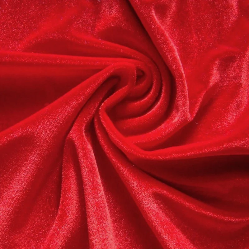Тканина оксамит LuxFabric поліестер 330 г/м² 1,60 м 1 м Червоний