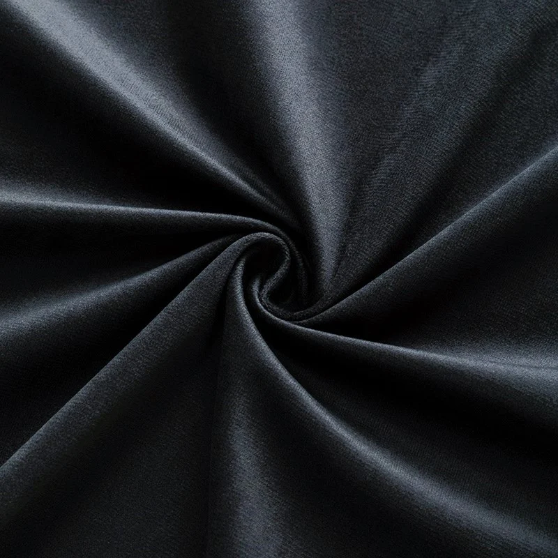 Ткань велюр LuxFabric полиэстер 330 г/м² 1,50 м 1 м Черный