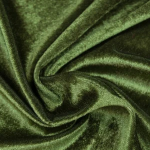 Ткань бархат стрейч LuxFabric полиэстер 400 г/м² 1,65 м 1 м Хаки