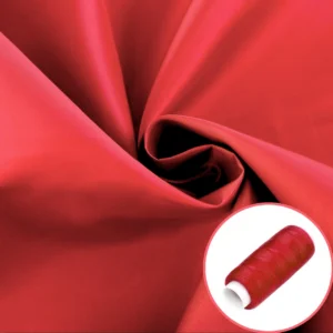 Тканина плащова Канада LuxFabric 110 г/м² 1,50 м 1 м + Нитка поліестер 360 м Червоний
