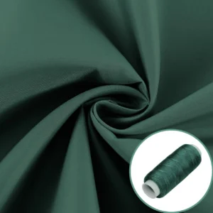 Тканина плащова Канада LuxFabric 110 г/м² 1,50 м 1 м + Нитка поліестер 360 м Зелений темний