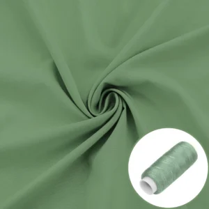 Ткань шифон LuxFabric 110 г/м² 1,50 м 1 м + Нить полиэстер 360 м Оливковый