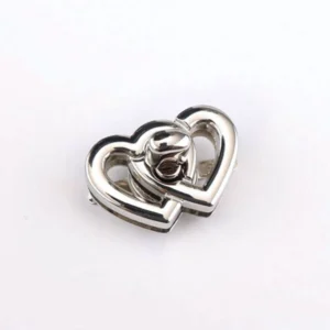Замок для сумки Hearts поворотний 37х25х23 мм 1 шт. Платина