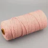 Канат для макраме веревка хлопковая 2 мм +-200 м Коралловый
