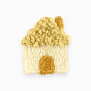 Аплікація нашивка House вишита 3,5х2,9 см 1 шт. Жовтий
