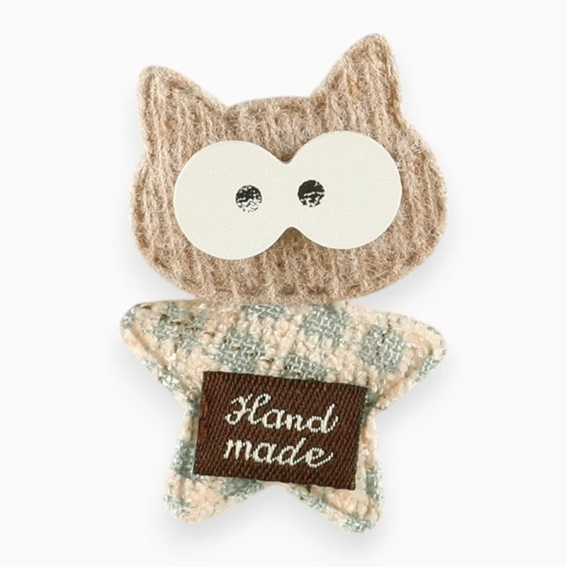 Аппликация нашивка Cat Hand Made 5х3,5 см 1 шт. Бежевый