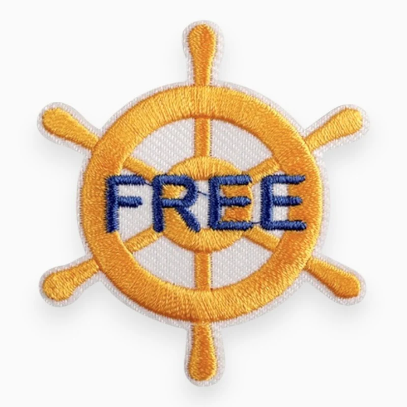 Термоаппликация FREE вышитая 6х5,4 см 1 шт. Желтый