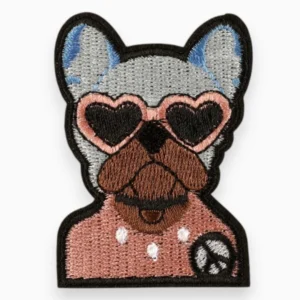 Термоаппликация Bulldog for Peace вышитая 6,5х4,7 см 1 шт. Разные цвета