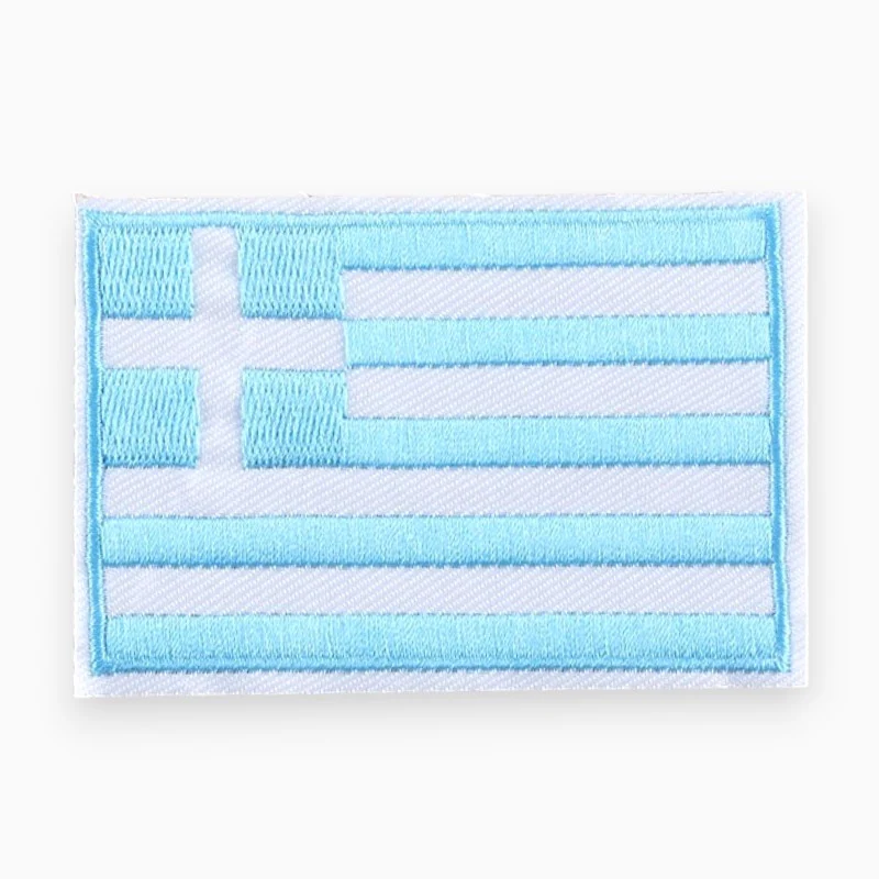Термоаплікація Flag of Greece вишита 5,6х8,3 см 1 шт. Біло-блакитний