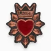 Термоаплікація Heart lande вишита з оксамитом 7,8х6,7 см 1 шт. Чорний