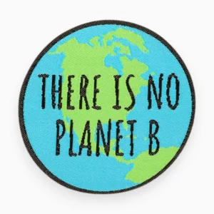 Термоаппликация There is no planet B тканевая 6,5х6,5 см 1 шт. Разные цвета
