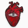 Термоаплікація Heart sees вишита 8,6х6,2 см 1 шт. Чорно-червоний