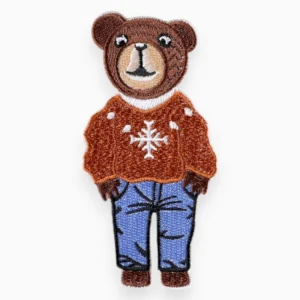 Аплікація Bear in a sweater самоклеюча 11х5,3 см 1 шт. Коричневий
