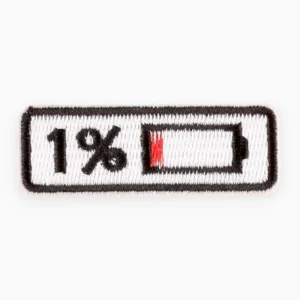Термоаппликация 1% вышитая 2,2х6 см 1 шт. Красный