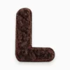Термоаппликация буква "L" плюшевая 2,4х1,7 см 1 шт. Коричневый