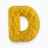 Термоаппликация буква "D" плюшевая 2,5х2,1 см 1 шт. Желтый