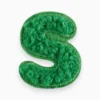 Термоаппликация буква "S" плюшевая 2,5х2 см 1 шт. Зеленый