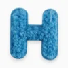 Термоаппликация буква "H" плюшевая 2,4х2,3 см 1 шт. Синий