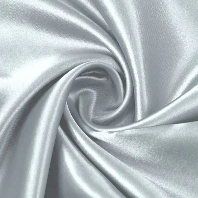 Ткань атлас LuxFabric 115 г/м² 1,5 м 1 м Серебристый