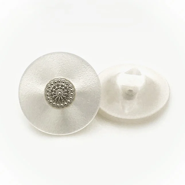 Гудзик Lotus Leaf LuxFabric на ніжці пластик 17,5 мм 1 шт. Перламутровий