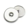 Гудзик Double circle LuxFabric на ніжці метал 21,5 мм 1 шт. Білий/сірий матовий