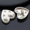 Пуговица Heart Six Diamonds LuxFabric на ножке металл 25х23 мм 1 шт. Серый матовый